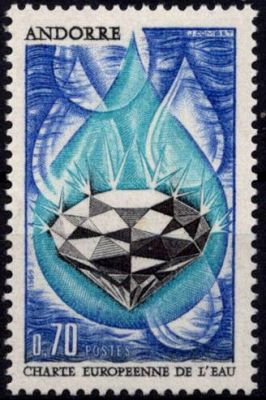 1969 - Andorre Fran�ais Timbre n� 197 - Charte europ�enne de l\'eau