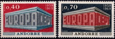 1969 - Andorre Fran�ais Timbres n� 194/195 - Europa