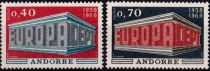 1969 - Andorre Fran&ccedil;ais Timbres n&deg; 194/195 - Europa