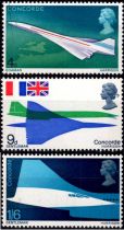 1969 - Grande-Bretagne timbres n° 555/557 - Avion supersonique Concorde