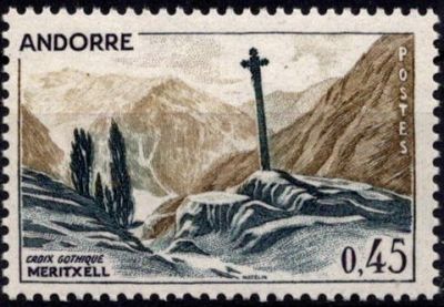 1970 - Andorre Fran�ais Timbre n� 204 - Croix gothique de Meritxell