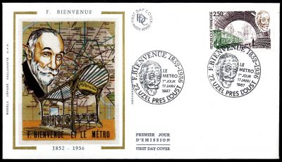1970 - France Enveloppe 1er jour n� 2452 - Hommage � Fulgence Bienvenue (1852-1936), cr�ateur du m�tropolitain de Paris
