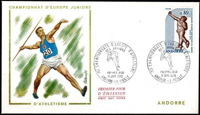1970 - France enveloppe 1er jour n� FDC1650 - Athl�tisme - Championnat d\'Europe junior