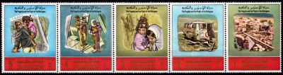 1970 - Jordanie timbres n� 599/628 - La tyrag�die et la tristesse des r�fugi�s