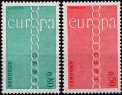1971 - Andorre Fran�ais Timbre n� 212/213 - Europa