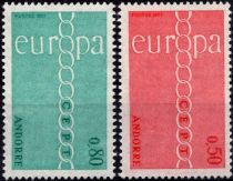 1971 - Andorre Fran&ccedil;ais Timbre n&deg; 212/213 - Europa