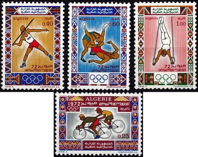 1972 - Alg�rie n� 545/548 - Sports - JO �t� - 1972 Munich