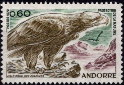 1972 - Andorre Fran�ais Timbre n� 219 - Protection de la nature