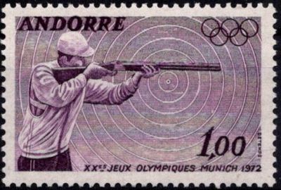 1972 - Andorre Fran�ais Timbre n� 220 - XXe jeux olympiques de Munich
