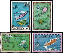 1972 - Anguilla Timbres n&deg; 105/108 - Cartes anciennes