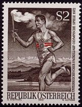 1972 - Autriche timbre n° 1222 - Course autrichienne du flambeau olympique - 1972 Munich