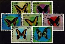 1972 - Cuba timbres n° 1605/1611 - Papillons