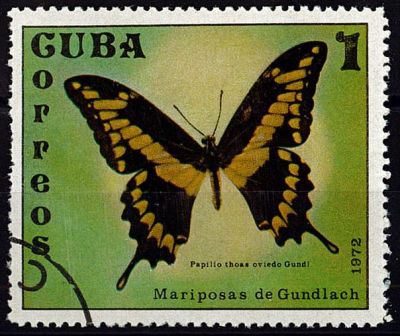 1972 - Cuba timbres n� 1605/1611 - Papillons