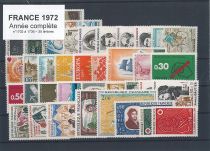 1972 - France n&deg;1702/1736 - Ann&eacute;e compl&egrave;te de 35 timbres