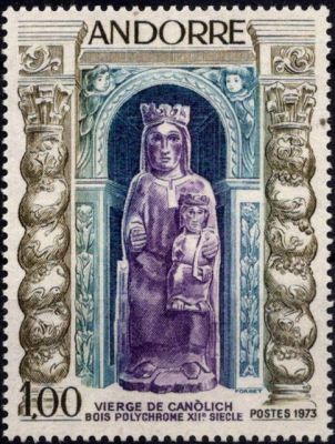 1973 - Andorre Fran�ais Timbre n� 228 - Vierge de Canolich