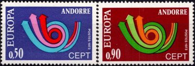 1973 - Andorre Fran�ais Timbres n� 226/227 - Europa