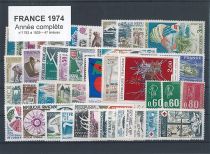 1974 - France n&deg;1783/1829 - Ann&eacute;e compl&egrave;te de 47 timbres
