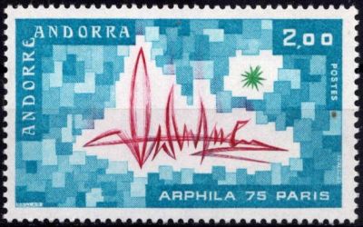 1975 - Andorre Fran�ais Timbre n� 248 - Exposition internationale \ Arphila\  75 Paris\ 
