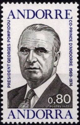 1975 - Andorre Fran�ais Timbre n� 249 - Pr�sident Georges Pompidou