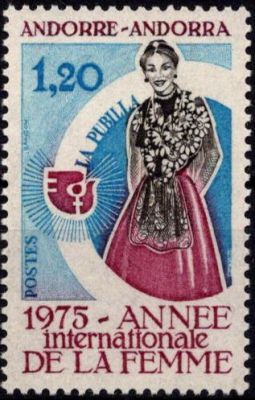 1975 - Andorre Fran�ais Timbre n� 250 - Ann�e internationale de la Femme