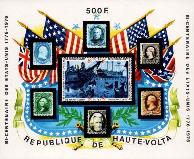 1975 - Haute-Volta BF5AB - Bicentenaire de l\'ind�pendance des Etats-Unis 