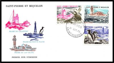 1975 - Saint Pierre et Miquelon FDC n� 445/447 - Phares
