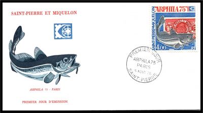 1975 - Saint Pierre et Miquelon FDC PA n� 60 - Exposition philat�lique \ Arphila\'75\ 