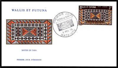 1975 - Wallis et Futuna FDC PA n� 58/61 - Artisanat - Motifs de Tapa