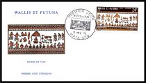 1975 - Wallis et Futuna FDC PA n&deg; 58/61 - Artisanat - Motifs de Tapa