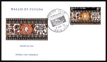 1975 - Wallis et Futuna FDC PA n&deg; 58/61 - Artisanat - Motifs de Tapa