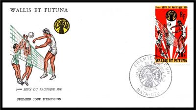1975 - Wallis et Futuna FDC PA n� 63/66 - Jeux du Pacifique-Sud