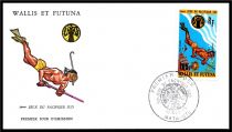 1975 - Wallis et Futuna FDC PA n&deg; 63/66 - Jeux du Pacifique-Sud