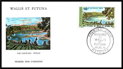 1975 - Wallis et Futuna FDC PA n� 67/70 - Paysages