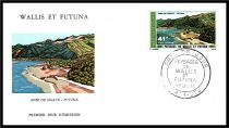 1975 - Wallis et Futuna FDC PA n&deg; 67/70 - Paysages