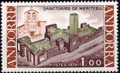 1976 - Andorre Fran�ais Timbre n� 257 - Inauguration du nouveau sanctuaire de Notre-Dame de M�ritxell