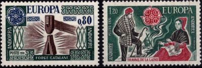 1976 - Andorre Fran�ais Timbres n� 253/254 - Europa