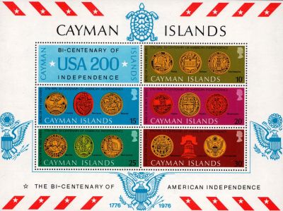 1976 - Caimanes BF10 - Bicentenaire de l\'ind�pendance des Etats-Unis et Interphil\'76