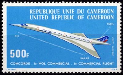 1976 - Cameroun n� A247 - Concorde 1er vol commercial Paris-Dakar