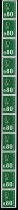 1976 - France roulette n° 67 - Marianne de Béquet - Bande de 11 - 80 c. vert (gravé)