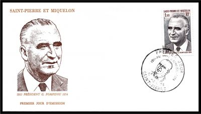 1976 - Saint Pierre et Miquelon FDC n� 448 - Pr�sident G. Pompidou