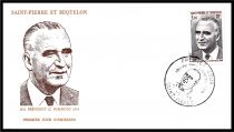 1976 - Saint Pierre et Miquelon FDC n&deg; 448 - Pr&eacute;sident G. Pompidou