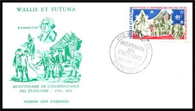 1976 - Wallis et Futuna FDC n� 190/191 - Bicentenaire de l\'ind�pendance des Etats-Unis