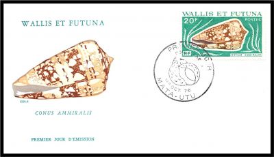 1976 - Wallis et Futuna FDC n� 192/195 - Coquillages
