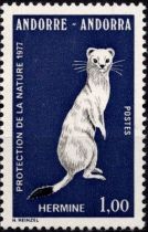 1977 - Andorre Fran&ccedil;ais Timbre n&deg; 260 - Protection de la nature