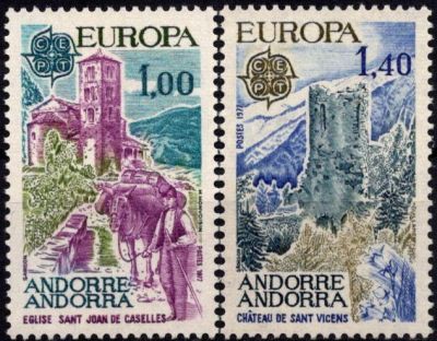 1977 - Andorre Fran�ais Timbres n� 261/262 - Europa