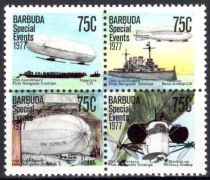 1977 - Barbuda Timbres n&deg; 345/348 - Zeppelin