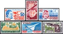 1977 - Cameroun Timbres Poste A&eacute;rienne n&deg; A259/A264 - Retrospective de l\'aviation