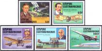 1977 - Centrafrique Timbres n&deg; 305/309 - Histoire de l\'aviation
