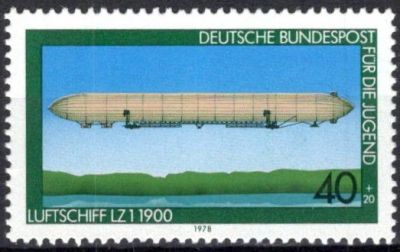 1978 - Allemagne F�d�rale Timbre n� 812 - Zeppelin LZ 1 1900