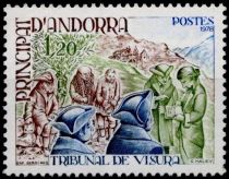 1978 - Andorre Fran&ccedil;ais Timbre n&deg; 272 - Tribunal de Visura